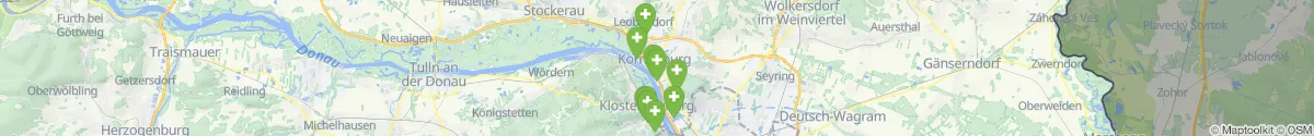 Kartenansicht für Apotheken-Notdienste in der Nähe von Korneuburg (Korneuburg, Niederösterreich)